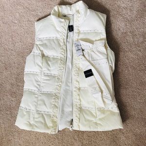 NEW WHITE HOUSE | BLACK MARKET STUDDED PUFF VEST🤍